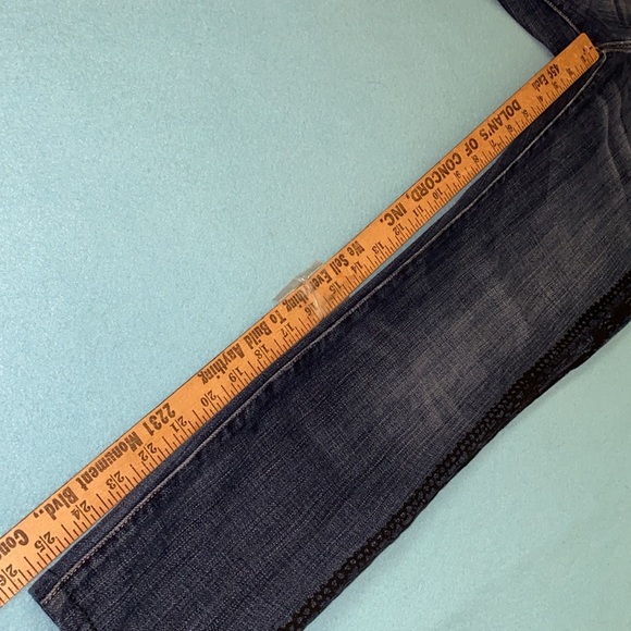 CURRENT/ELLIOT The rolled skinny loved tux black lace blue denim NEW size 27 - Picture 12 of 15